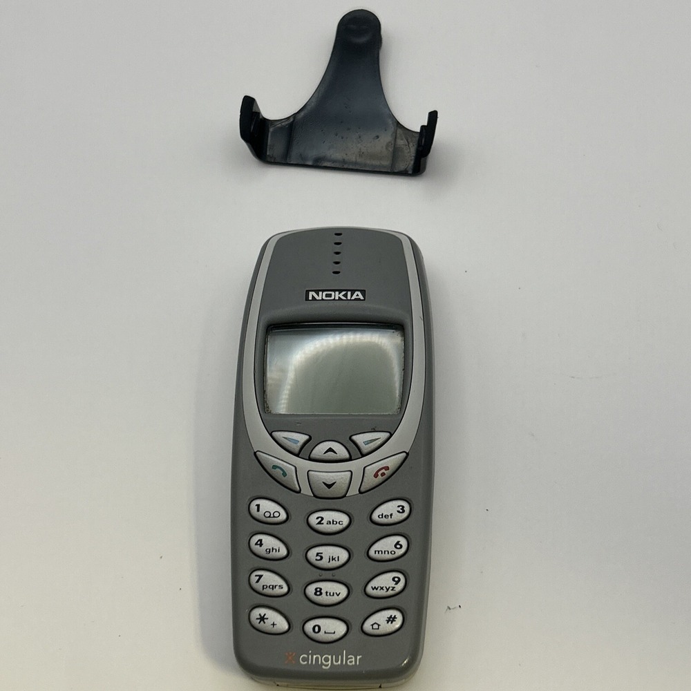 Nokia 3360 Gray and Silver ( AT&T / Cingular ) Rare Cellular Phone /